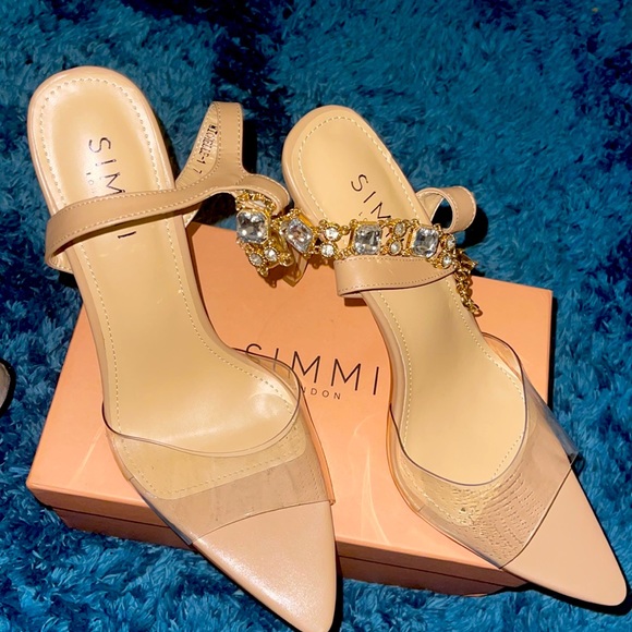 SIMMI LONDON NUDE HEELS - Picture 1 of 3